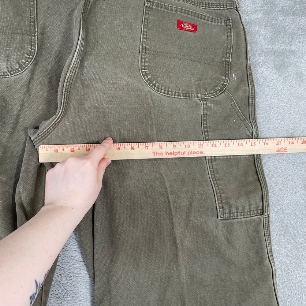 Dickies Carpenter Pants Mens 44x32 Brown Duck Canvas Utility Workwear Skater - Picture 12 of 15